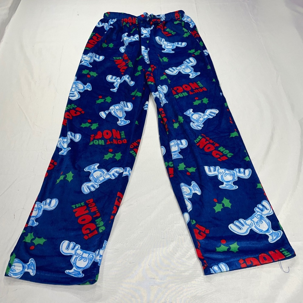 National Lampoon Christmas Vacation‎ Pajama Pants Large Blue Don't Hog the Nog